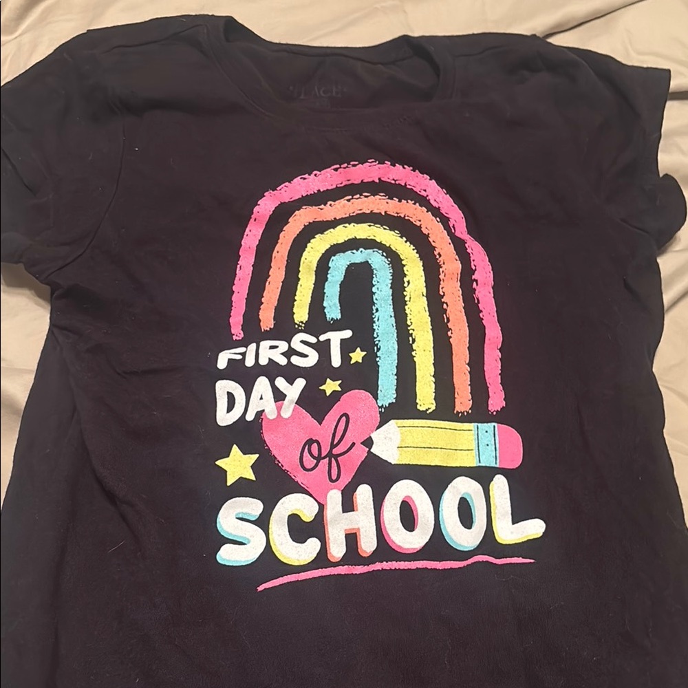 The Children's Place Black and Pink Short Sleeve Tees